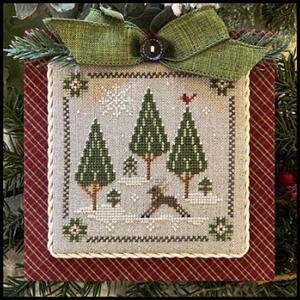 ' in the woods deer, série log cabin christmas